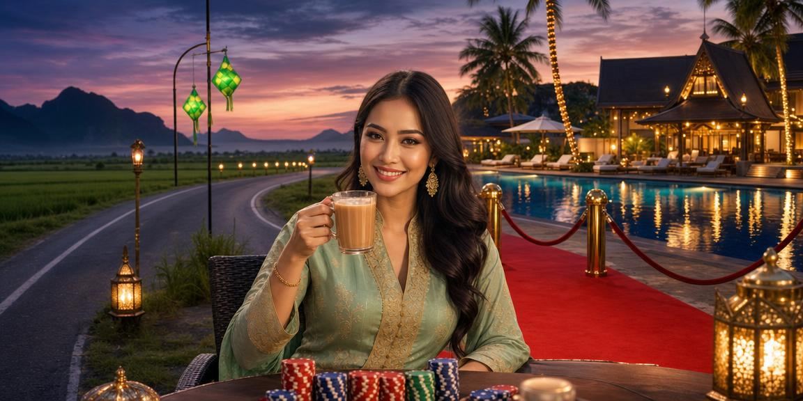 Meja poker dengan pelbagai pemain sambut Hari Raya